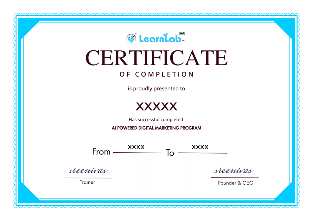 course completion certificate by learnlab360